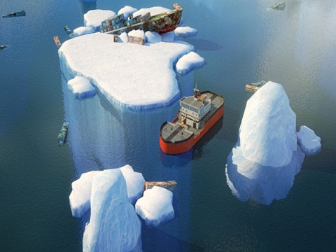 3D Icebreaker Parking - Arctic Boat Driving & Simulation Ship Racing Gamesのおすすめ画像2