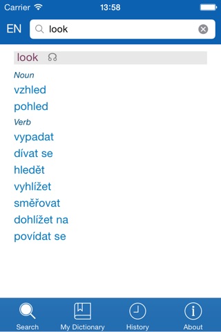 Czech <> English Dictionary + Vocabulary trainer screenshot 2