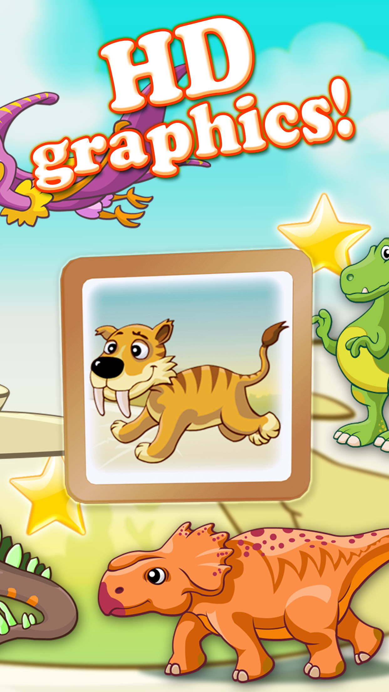 Jurassic dinosaur world pairs puzzle for toddlers and kids screenshot 4