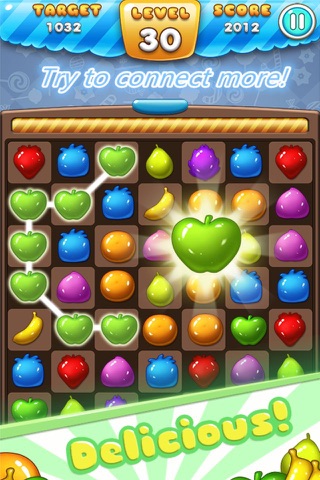 Ace Fruit Connect Sugar Mania HD 2 - Fruits Link Best Match 3 Puzzle Game Free screenshot 2