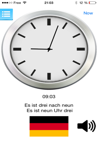 Multilingual speaking clock screenshot 4