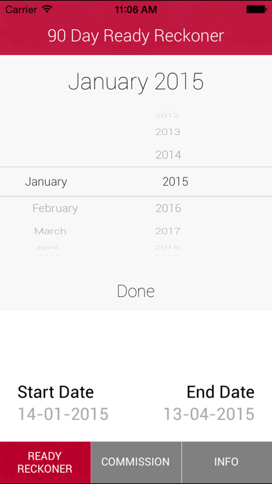90 Day Ready Reckoner Screenshot