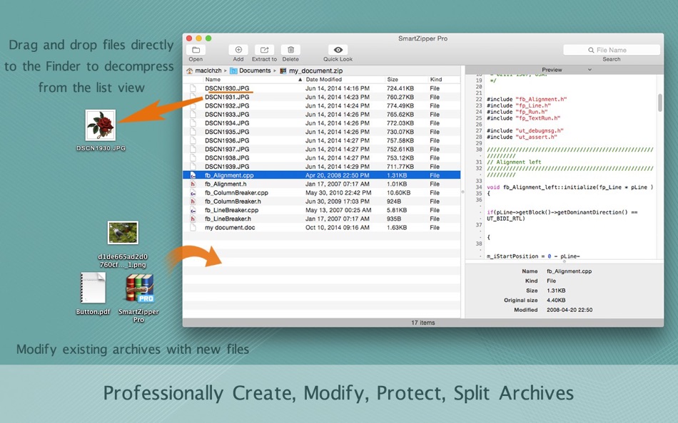 #1. Smart Zipper Pro: Rar, 7z, Zip (macOS) 由: 志强 吴