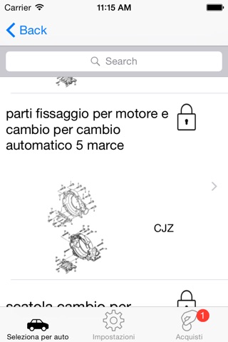 Parts and diagrams for Audi screenshot 4