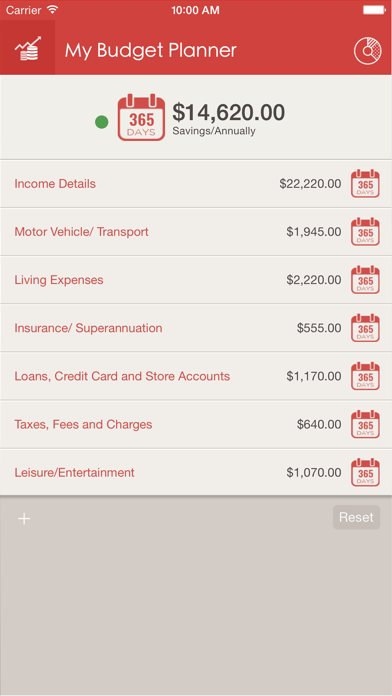 Screenshot #1 pour My Budget Planner