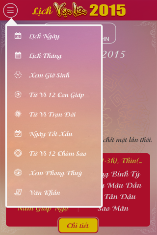 Lịch Vạn Niên 2015 - Tử Vi 2016 screenshot 2