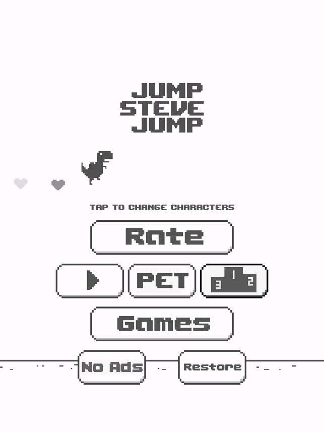 Dinosaur Widget Jumping Steve: 8bit Game by Creative Titans inc.
