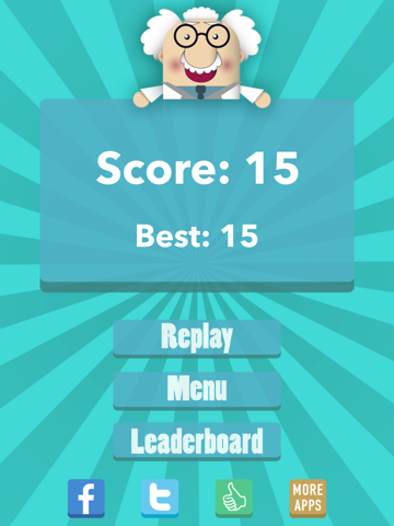 Prof. Math - an addictive arithmetic game iPad screenshot
