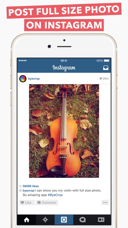 ByeCrop - Post full size photos for Instagram without Cropping by Inspiring Photo Editor