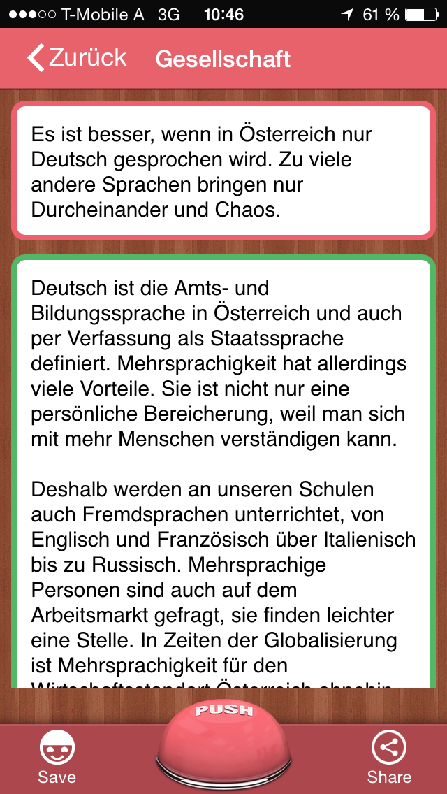 Die Stammtisch App - für Luftverbesserungen über Österreichs Stammtischen!