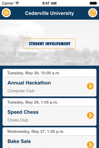 Cedarville Student Involvement screenshot 2