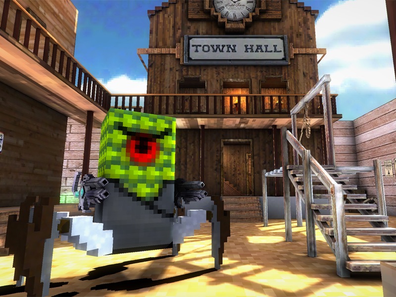 Block Gun HD: Aliens vs Cowboys Pixel FPS Shooter screenshot 7