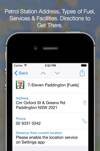 Petrol Now ~ Locate fuel stations in Australia and display on a map screenshot 2