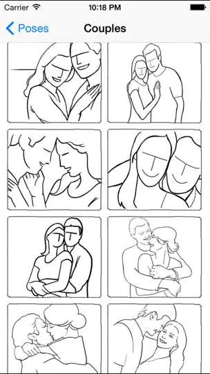 Captura de pantalla de Posing App en iPhone 4