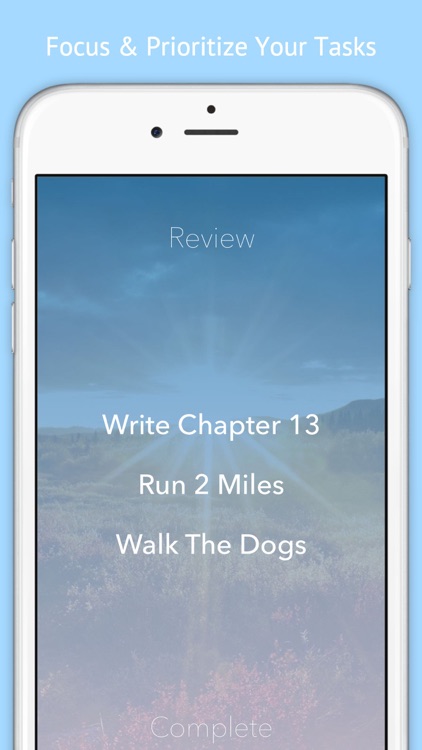 Tomorrow: To-Do List, Focused