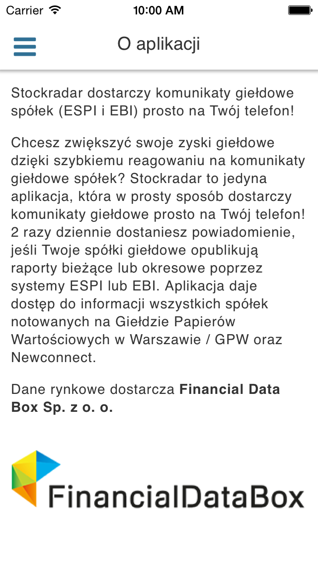 Screenshot #1 pour StockRadar GPW