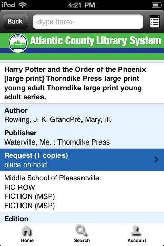 Atlantic County Library System screenshot 3