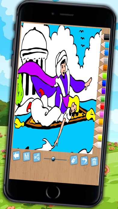 Screenshot #1 pour Pintar cuentos de hadas: juego educativo para colorear a Rapunzel o Cenicienta para niños