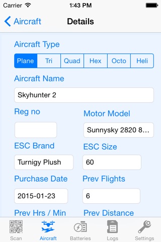 UAS Logger screenshot 2