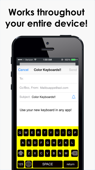 Custom Color Keyboards for iOS 8 iPhone screenshot 3 - Utilities app