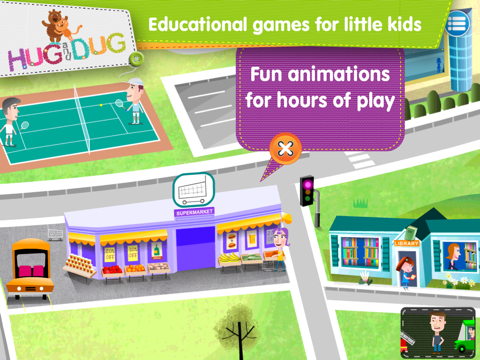 Screenshot #6 pour Little Town Explorer -  HugDug educational activity game for little kids.