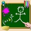 Blackboard for iPhone and iPod - write, draw and take notes - colored chalk - wallpaper green, white, black or photo icon