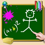 Schoolbord voor iPhone en iPod - schrijven, tekenen en notities maken - gekleurd krijt - behang groen, wit, zwart of foto