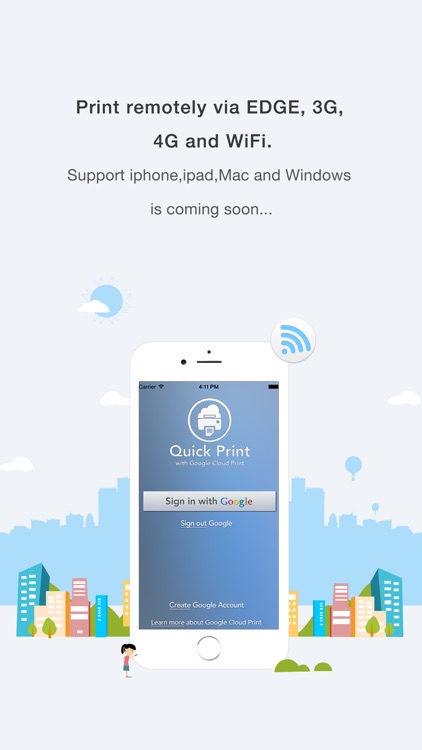 Quick Print via Google Cloud Print for iPhone