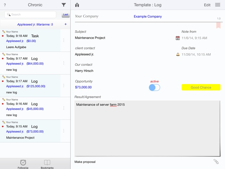 CRM Business Mail - eMail, Contacts and Notes for the professional Customer Relationship Management