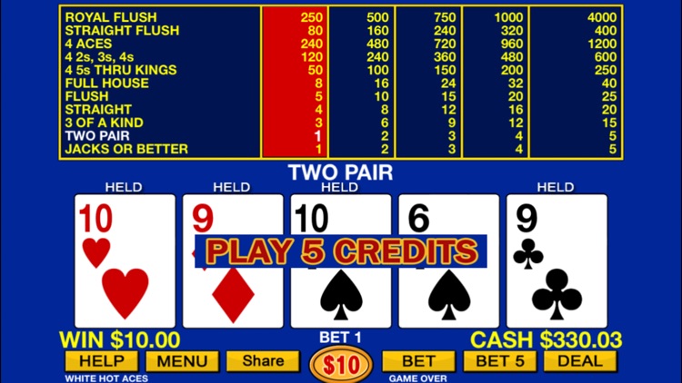 Video Poker plus HD screenshot-2