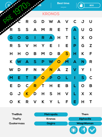 Sci-Fi Movie Word Search Unlimited Free Puzzle iPad screenshot