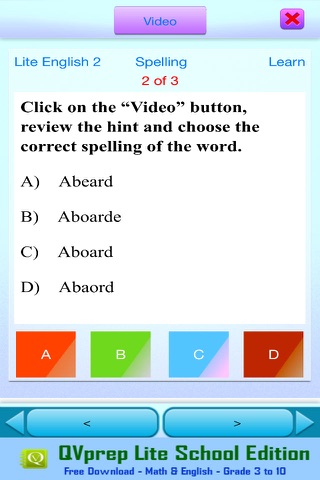 QVprep Lite English Grade 2 screenshot 3