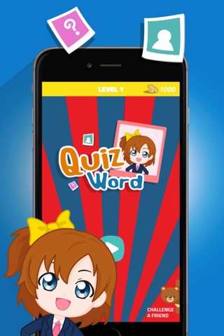 Quiz Word School idol Edition - Best Manga Trivia Game Free screenshot 4