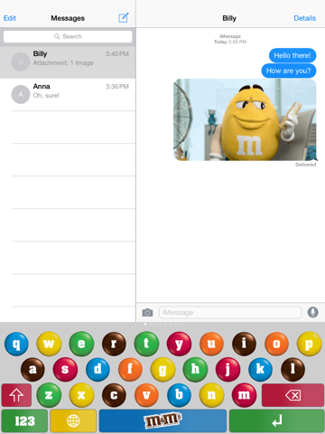 M&M'S KEYBOARD iPad screenshot 2 - Utilities app