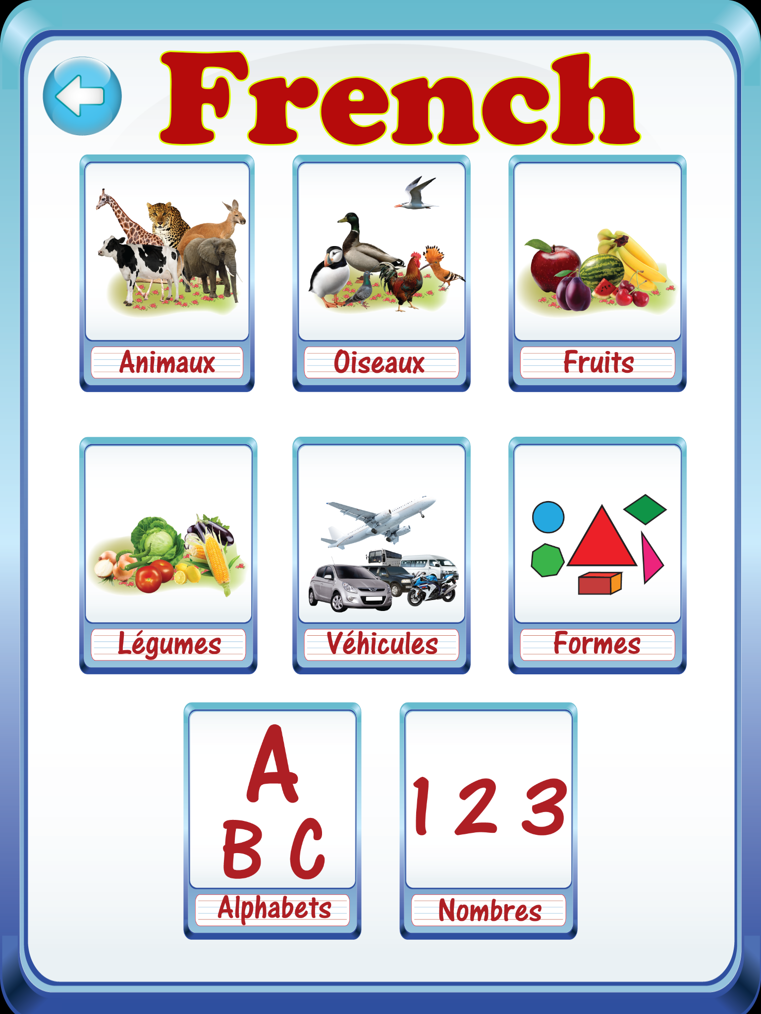 Preschooler Kids French ABC Alphabets & Numbers Flash Cards screenshot 6