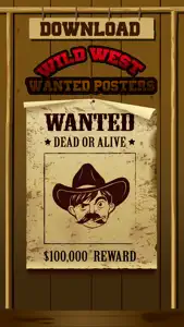 Wild West Wanted Poster Maker - Make Your Own Wild West Outlaw Photo Mug Shots screenshot #4 for iPhone