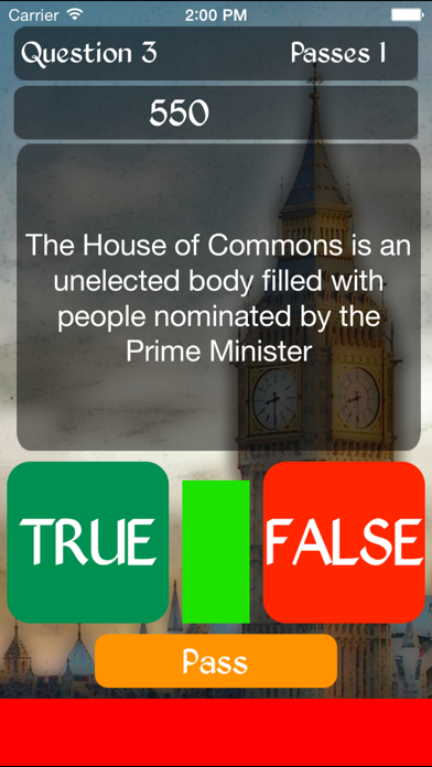 Screenshot #2 pour True or False - The House of Commons Trivia Quiz