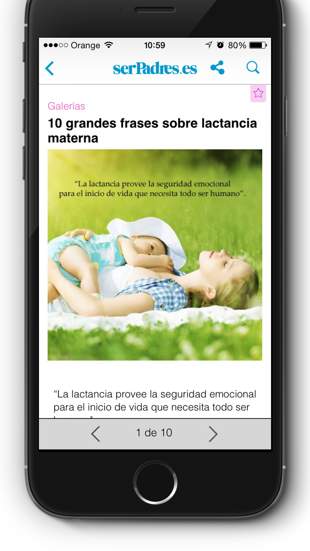 Ser Padres App. Embarazo, bebés, niños, familia, alimentación, salud.