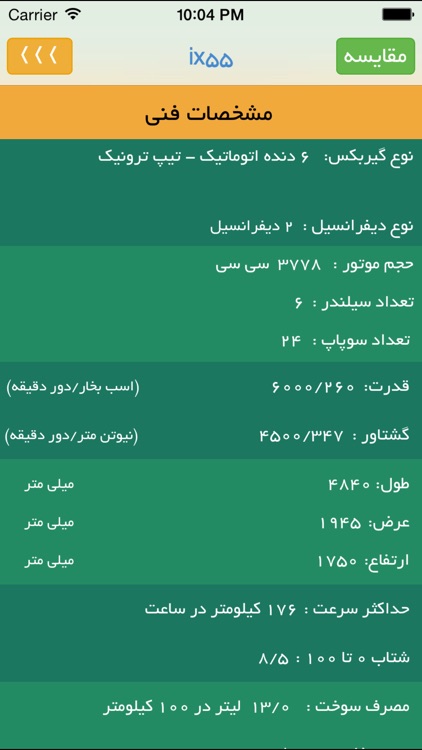 Iran Cars - مشخصات فنی خودروها screenshot-3