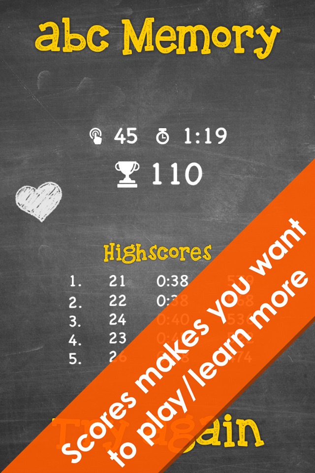 abc Memory - Lower case letters (US english) screenshot 3