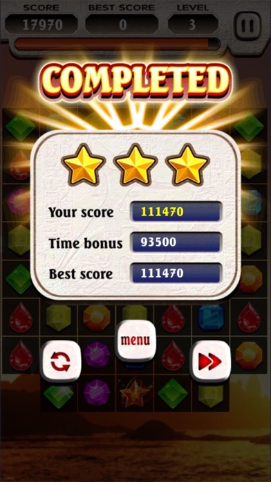 Jewels 3 Match iPhone screenshot 4 - Entertainment app