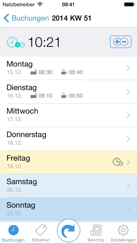 TimeStamps - Die leichte Zeiterfassung screenshot 2 of 5