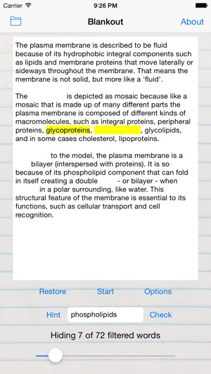 Blankout: A Study Tool