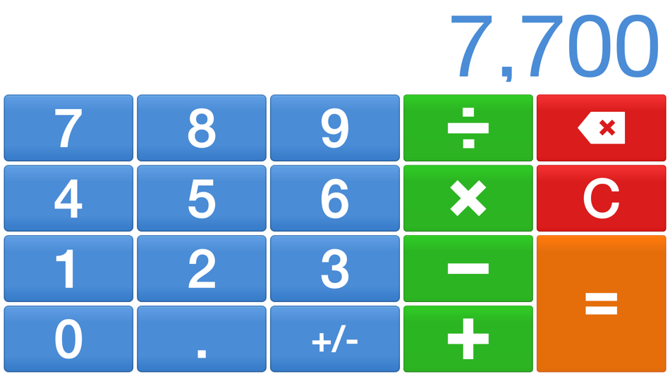 #2. Big Digits HD Calculator with Large Buttons (iOS) By: Alan Mrvica