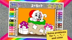 Colorful math Free «Christmas and New Year» — Fun Coloring mathematics game for kids to training multiplication table, mental addition, subtraction and division skills! iPhone image 3