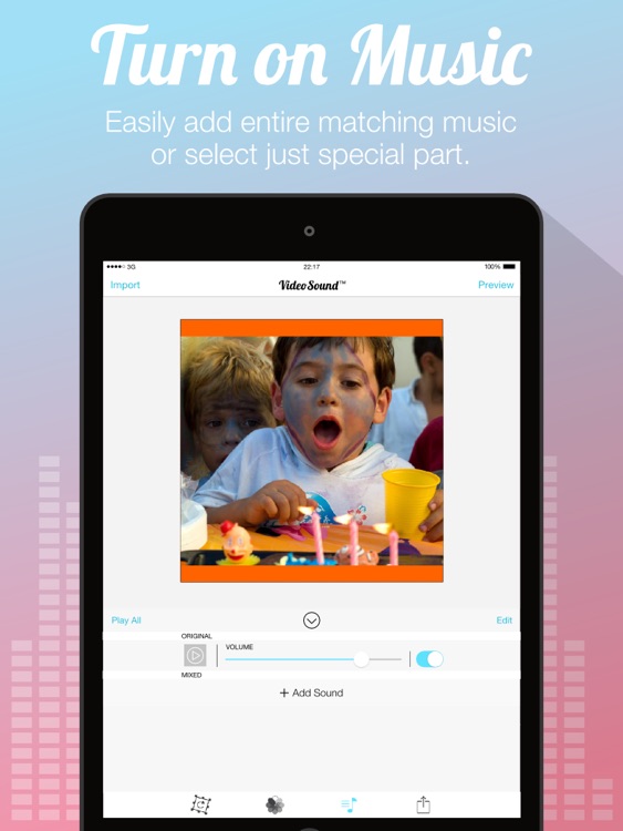 Video Sound for Instagram - Free Add Background Music to Video Clips and Share to Instagram Facebook Twitter for iPad Edition