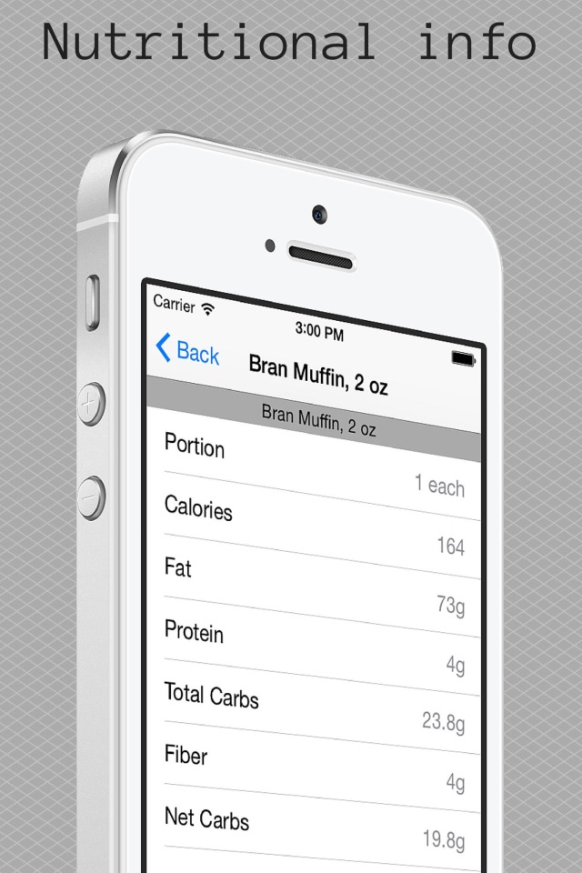 iCarb Carbohydrate and Calorie Counters screenshot 3