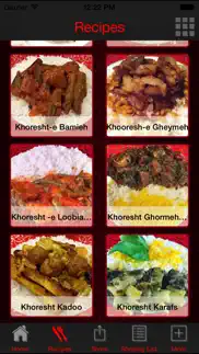 persian food recipes iphone screenshot 2