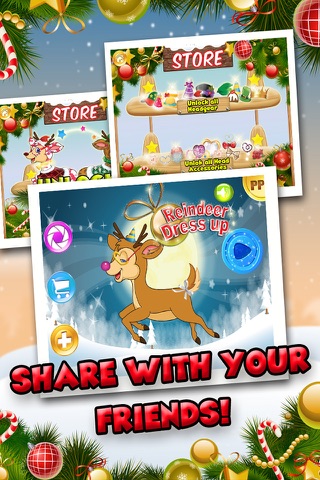 Reindeer Dress Up Maker - It's Christmas Eve Ready to pull Santa 's Sleigh FREE screenshot 4