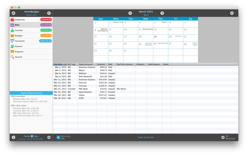 Screenshot #2 pour HomeBudget with Sync